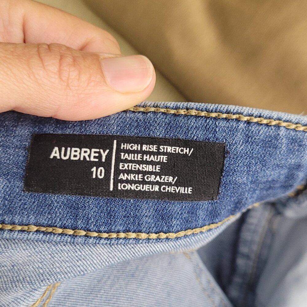Buffalo David Bitton Blue Cotton Blend High-Rise Slim Fit Stretch Jean Size 10 - Picture 10 of 16